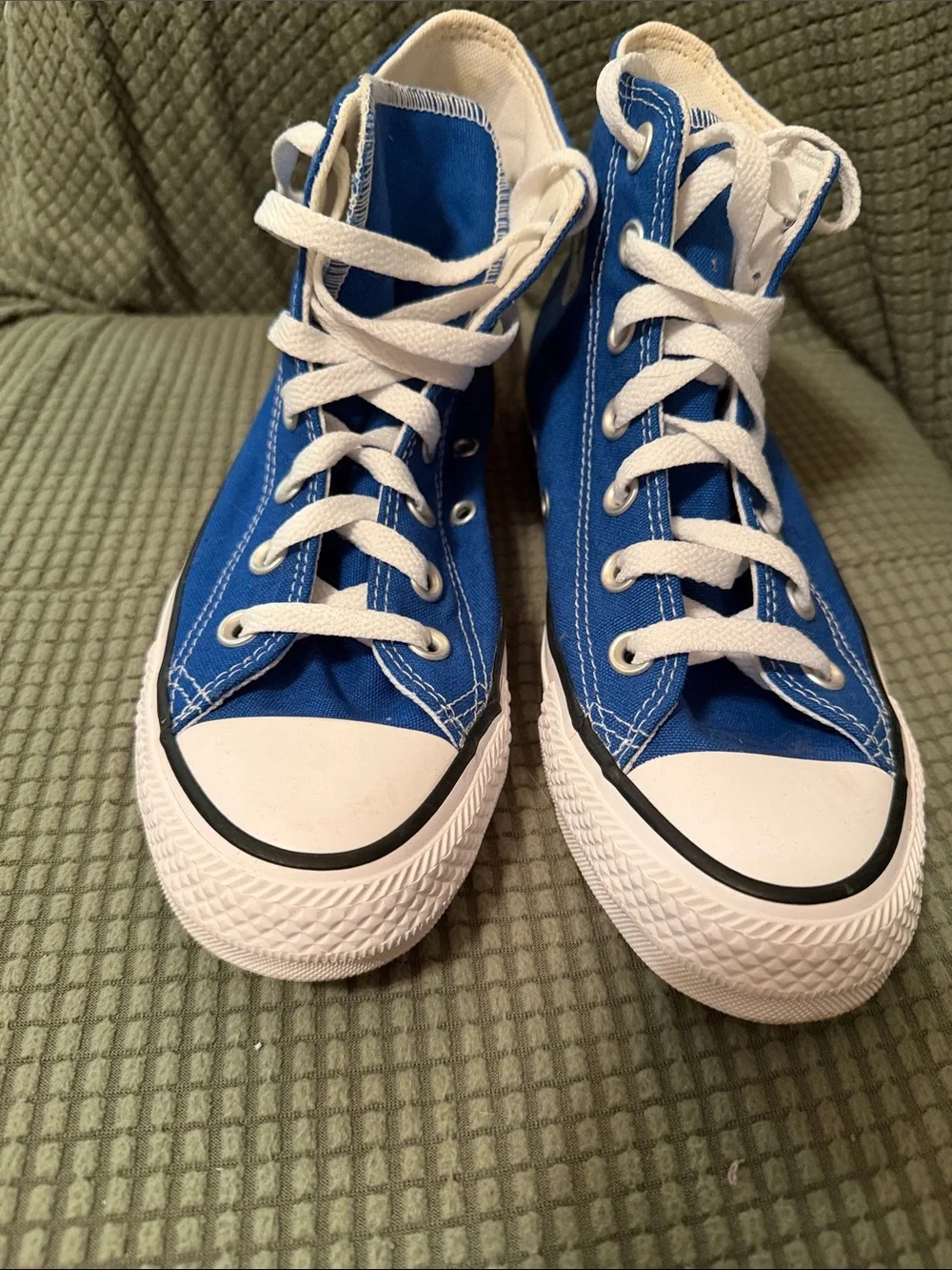 Converse Chuck Taylor All Star Lift Hi Blue Shoes Mens 4. Womens 6.  Like new